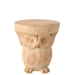 SIDE TABLE OWL MAGNESIUM OXIDE BEIGE