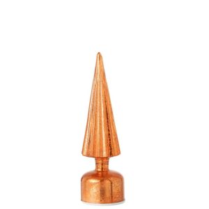 TREE LED TURNING CRACKLED GLASS ORANGE SMALL