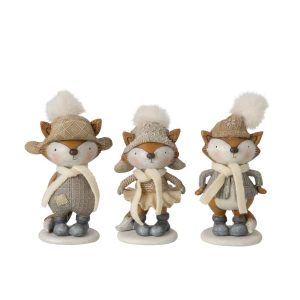 FOX WINTER POLYESTER GREY/BROWN SMALL ASSORTMENT OF 3