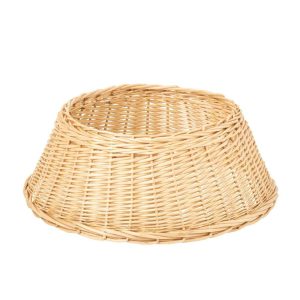 CHRISTMAS TREE SKIRT WICKER NATURAL LARGE
