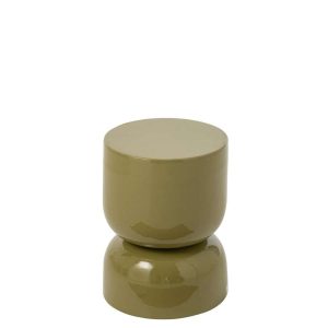 STOOL IRON OLIVE