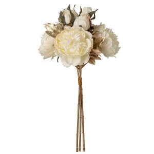 BUNDLE OF 3 PEONY POLYESTER WHITE