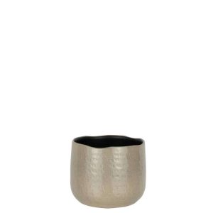 FLOWERPOT PATTERN CERAMIC LIGHT GREY MEDIUM