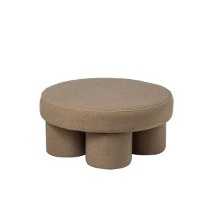 POUFFE LEGS PLYWOOD/FABRIC BEIGE LARGE