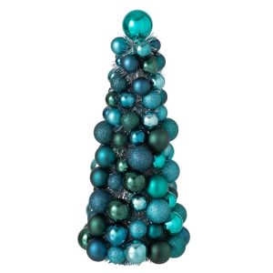 CONE CHRISTMAS BAUBLES PS BLUE/DARK GREEN