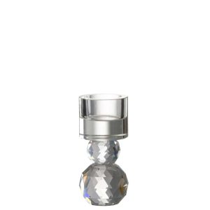 CANDLEHOLDER CRYSTAL GLASS TRANSPARENT