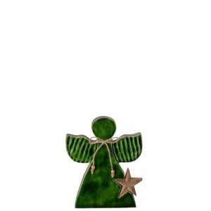 ANGEL + STAR MANGO WOOD NATURAL/DARK GREEN MEDIUM