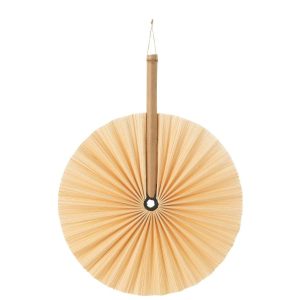 FAN WALL DECORATION ROUND BAMBOO NATURAL
