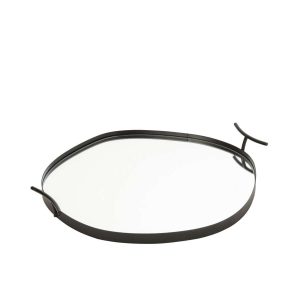 TRAY MIRROR IRON BLACK LARGE