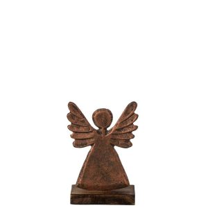 ANGEL ON BASE ALUMINIUM COPPER/NATURAL SMALL