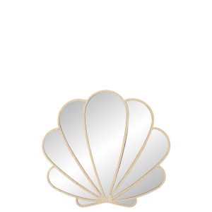 WALL MIRROR SHELL MDF NATURAL