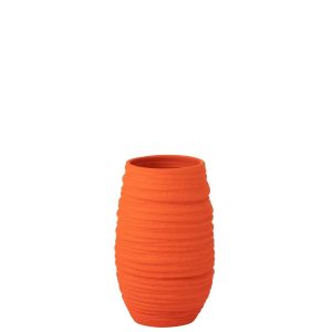 VASE FIESTA CERAMIC ORANGE LARGE