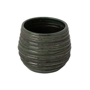 FLOWERPOT CERAMIC PETROL LARGE