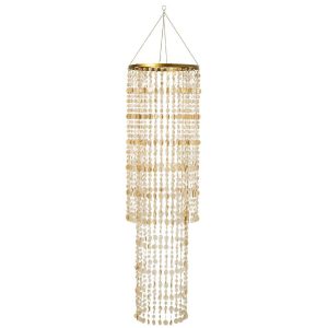 LAMP SHADE BEADS GOLD LARGE