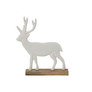 DEER ON BASE ALUMINIUM WHITE/NATURAL LARGE