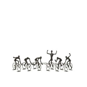 CYCLISTS POLY/METAL BLACK SMALL ASSORTMENT OF 6