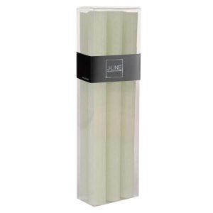 BOX 6 TABLE CANDLES POWD GR -9H