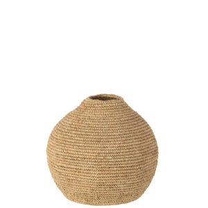 VASE ROUND GRASS NATURAL