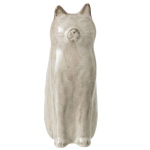 VASE CAT PORCELAIN GREY-GREEN MEDIUM