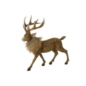 REINDEER POLYRESIN DARK BROWN/BEIGE LARGE