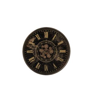 WALL CLOCK METAL BLACK/GOLD