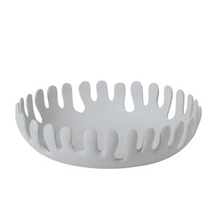 DECORATIVE BOWL ALUMINIUM WHITE