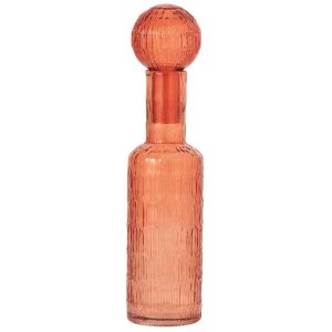 BOTTLE GLASS ORANGE LARGE