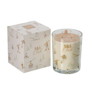 SCENTED CANDLE SKI CLUB WAX WHITE/BEIGE LARGE