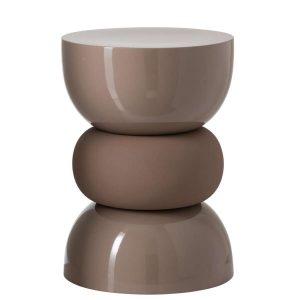SIDE TABLE SHINY + MAT IRON BROWN