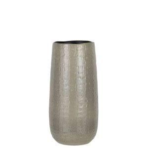 VASE PATTERN CERAMIC LIGHT GREY SMALL