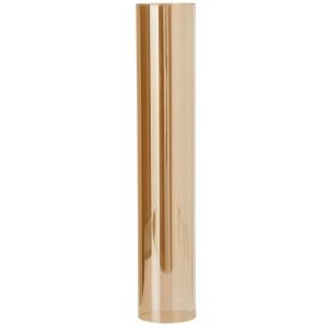 CANDLE HOLDER TUBE CRYSTAL GOLD