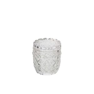 JAR DECORATIVE GLASS TRANSPARENT SMALL