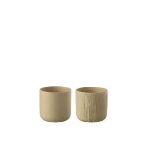 FLOWERPOT GEN CERAMIC BEIGE EXTRA SMALL ASSORTMENT OF 2