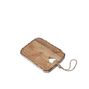 CUTTING BOARD HEART + BARK MANGO WOOD NATURAL SMALL
