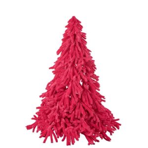 CHRISTMAS TREE FLUFFY POLYESTER FUCHSIA LARGE