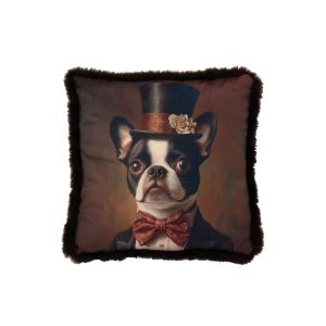 CUSHION BULLDOG + HAT POLYESTER BROWN