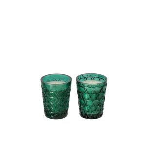 SCENTED CANDLE VICTOR & VICTOIRE WAX DARK GREEN SMALL ASSORTMENT OF 2