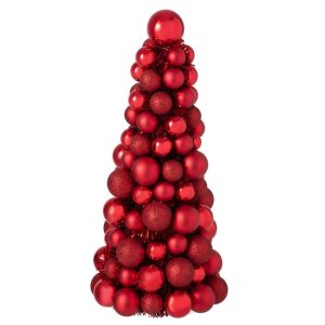 CONE CHRISTMAS BAUBLES PS CHRISTMAS RED