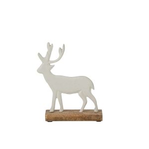 DEER ON BASE ALUMINIUM WHITE/NATURAL SMALL