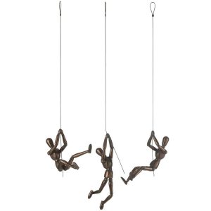 HANGING MODEL RESIN BROWN ASSORTMENT OF 3