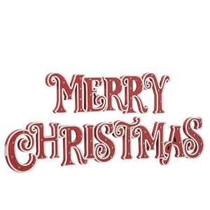 XMAS WOOD RED/WHITE