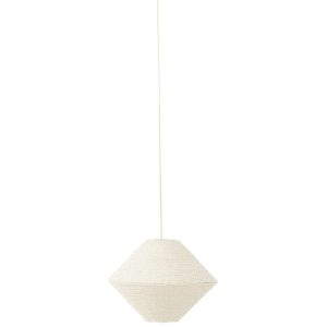 HANGING LAMP UFO RAFFIA WHITE SMALL