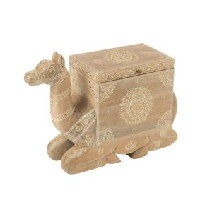 TRUNK CAMEL MANGO WOOD NATURAL/WHITE