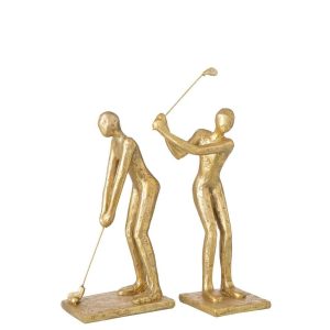 GOLFER POLYRESIN GOLD ASSORTMENT OF 2