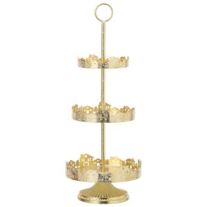 DECORATIVE TRAY IRON GOLD