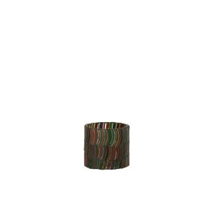 TEALIGHT HOLDER MOSAIC CURVE GLASS MIX SMALL