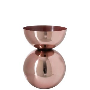 VASE SHINY ROUND METAL COPPER LARGE