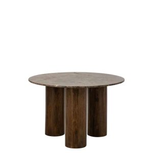 DINING TABLE ROUND MARBLE BROWN