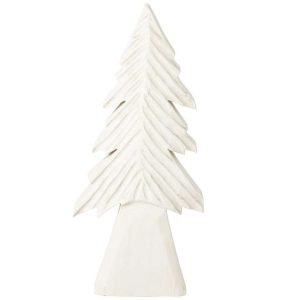 TREE CARVED PAULOWNIA WOOD OFF-WHITE LARGE