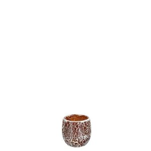 CANDLE HOLDER ALI GLASS BROWN SMALL